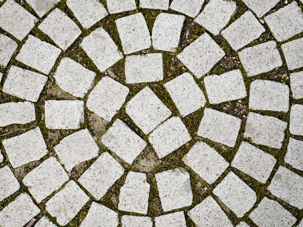 Old cobblestone in circle shape, in Bucharest. - Photo, Image