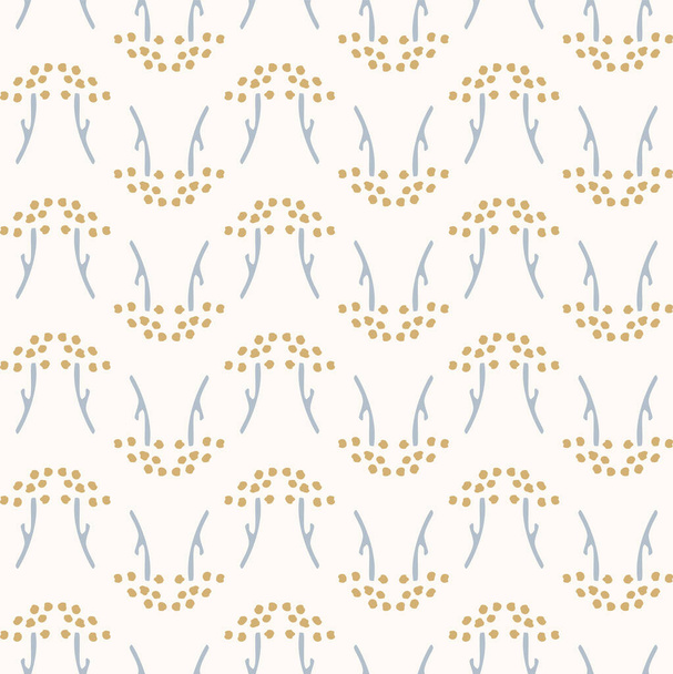 French shabby chic tiny seed vector stripe background. Dainty flower in blue and yellow off white seamless pattern. Hand drawn floral interior home decor swatch. Classic farmhouse style allover print - Διάνυσμα, εικόνα