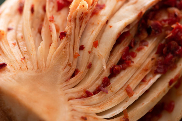 close up of delicious korean kimchi cabbage - Photo, Image