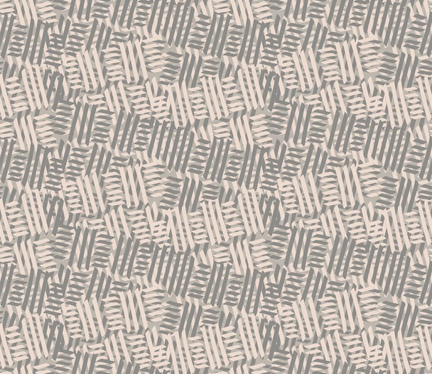 Hand drawn mesh woven texture seamless pattern. Vector painterly textured organic criss cross weave marks background. Playful gender neutral abstract. Irregular textile repeat all over print.  - ベクター画像