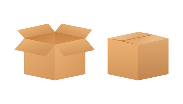 Коробка с посылками. Символ доставки. Значок подарочной коробки. Векторная иллюстрация
 - Вектор,изображение