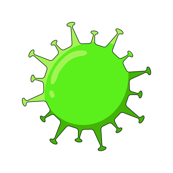 Koronaviruksen symboli. Influenssaepidemia. Covid-19 merkki. Virusinfektion ikoni. tautimalli eristetty valkoisella taustalla. Vektorin kuva
. - Vektori, kuva