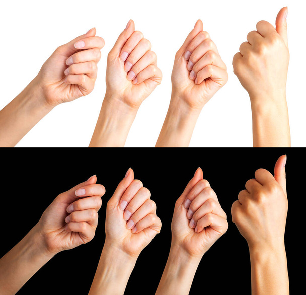 Набір жінок зігнутий кулаком. Концепція єдності, боротьби або співпраці
 - Фото, зображення