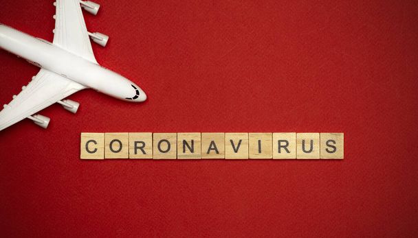 Coronavirus pandemic. Flight ban and closed borders for tourists and travelers with coronavirus (convi19) from Europe and Asia. Flight ticket refunds and route changes. - Photo, Image
