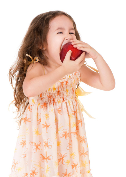 Tyttö omena
 - Valokuva, kuva