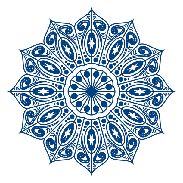 Mandala arabic ornament, muslim decortive floral, vector  - Wektor, obraz