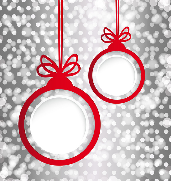 Christmas ball in the form of an empty frame for your text. - Vector, Image