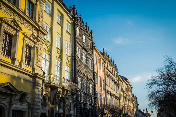 Lviv, Ukraina - 23. tammikuuta 2019. Upea talvi Lviv arkkitehtuuri ja kadut
 - Valokuva, kuva