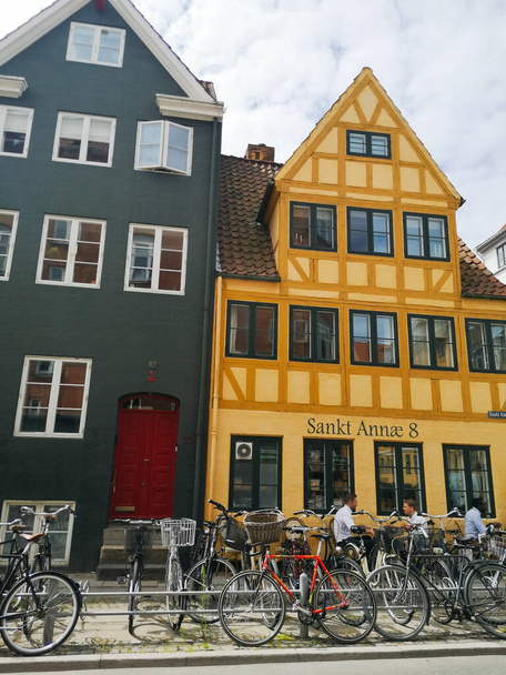 Copenhagen, Denmark - July 16, 2019. Beautiful streets of Copenhagen travel background - Foto, Bild