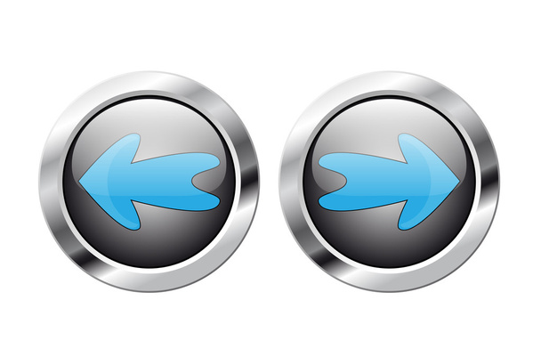 Glossy arrow button - Vector, Image