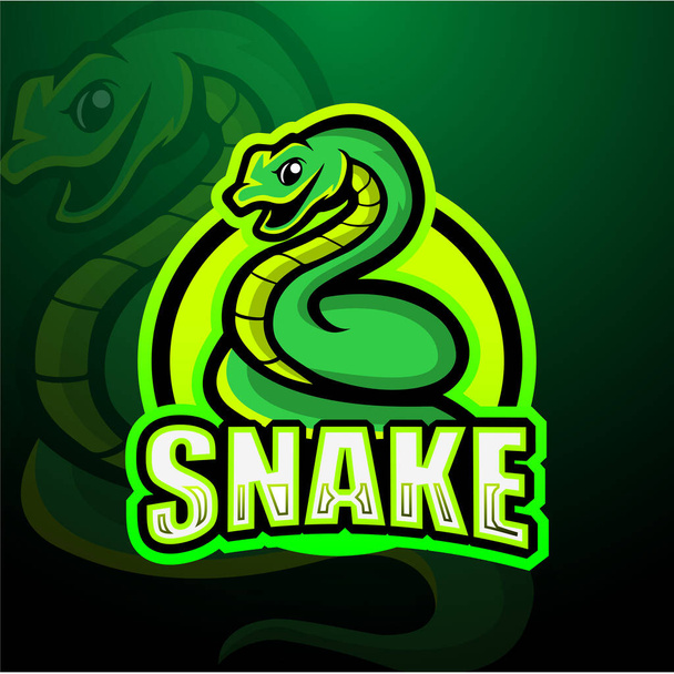 Vector illustration of Snake mascot esport logo design - Vector, Image