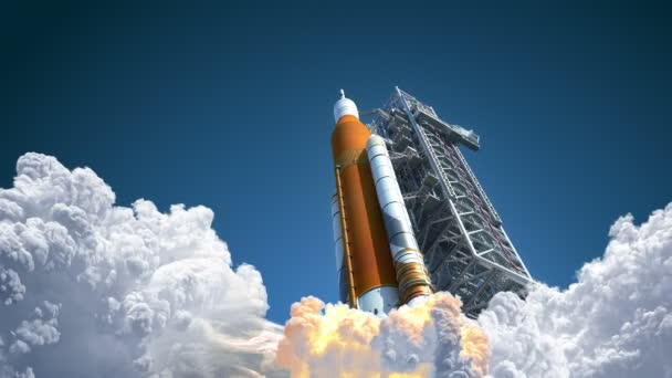 4k. Space Launch System startuje. - Materiał filmowy, wideo