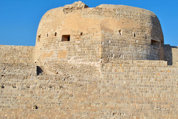 Bahrain National Castle at sunny day,  Qal'At Al Bahrain fort - Photo, Image