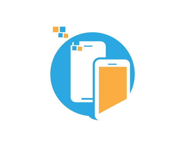 Akıllı Telefon Teknolojisi Logo Tasarımı Şablonu - Vektör, Görsel