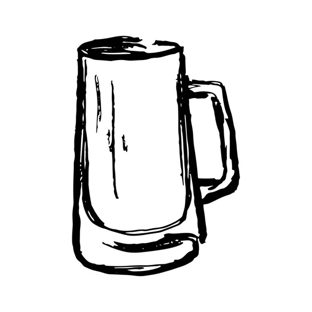 Vector Set of Sketch Cocktails and Alcohol Drinks - Вектор,изображение