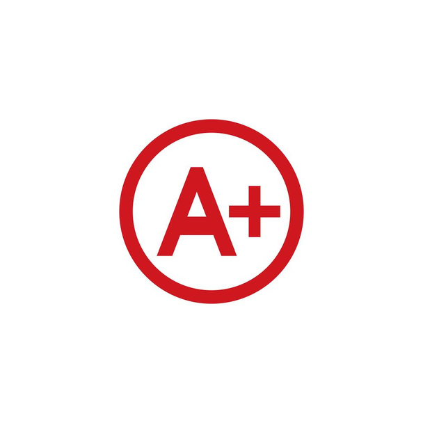 Icono de grado A + para el estudio de éxito, diseño gráfico tex
   - Vector, imagen