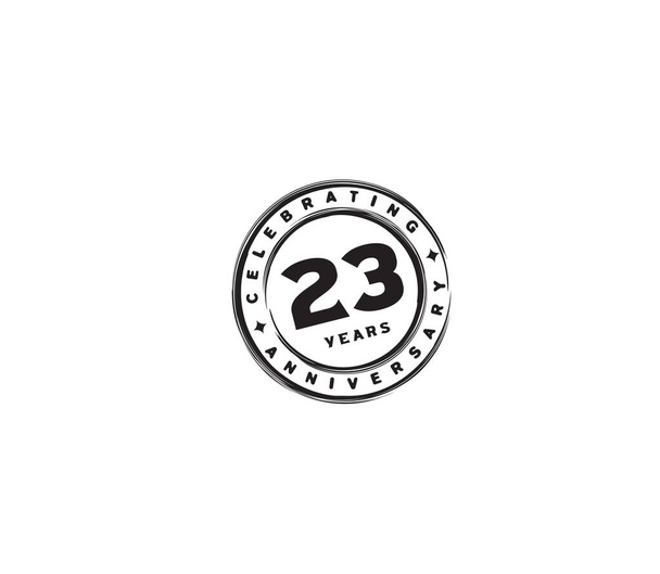 Évforduló logó 23 ikon, geometriai vállalati identitás, vektor illusztráció - Vektor, kép