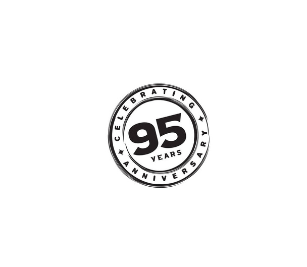 Évforduló logó 95 ikon, geometriai vállalati identitás, vektor illusztráció - Vektor, kép