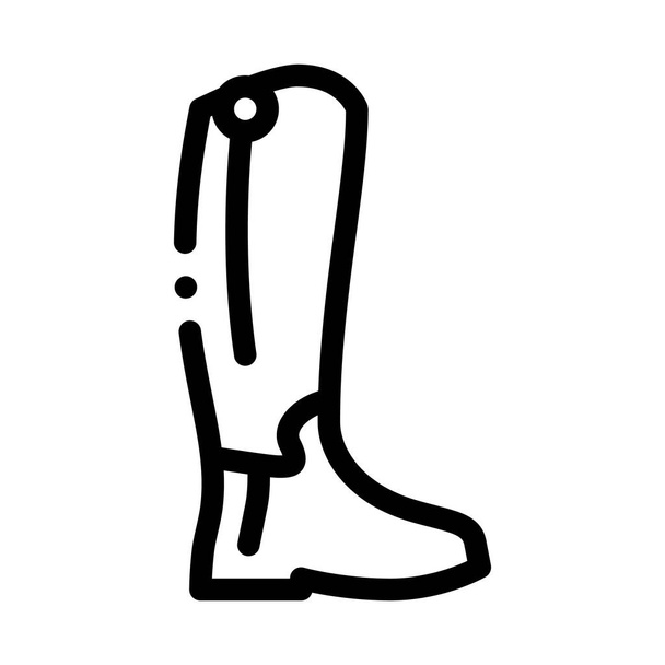 Jockey Shoes Icon Vector Outline Illustration - Wektor, obraz