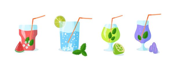 Set of cocktails.  - Vector, afbeelding