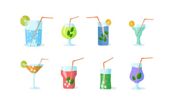 Set of cocktails.  - Vector, imagen