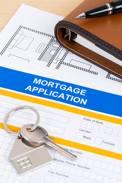 Formulario de solicitud de hipoteca, concepto financiero
 - Foto, Imagen