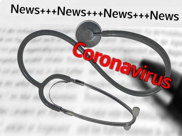 Coronavirus mit Stethoskop - Foto, Bild