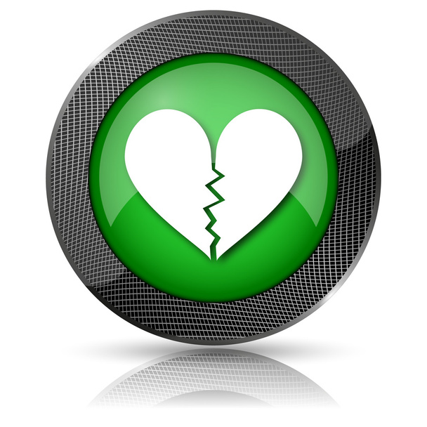 Gebroken hart-icoon - Foto, afbeelding