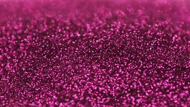 Pink cosmetics make-up glitters light flares, close-up - Footage, Video