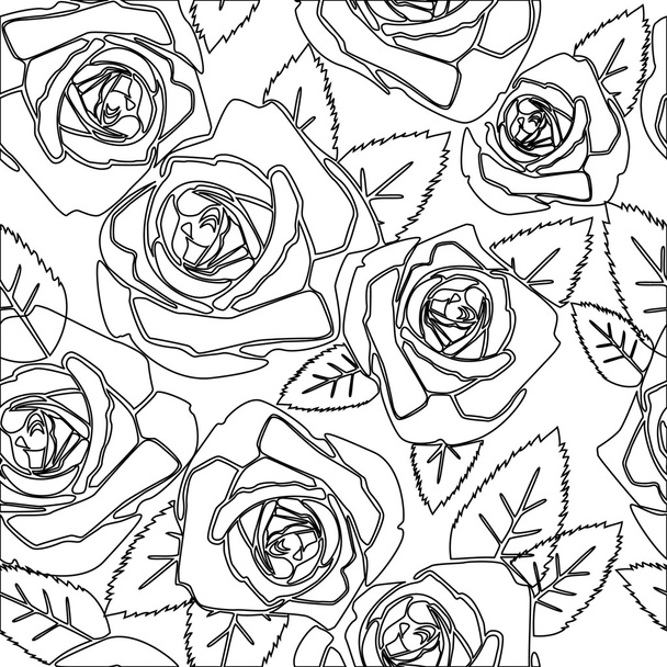 Floral Rose pattern - Vector, afbeelding