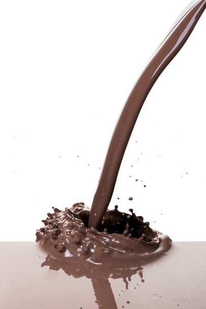 Salpicadura de chocolate caliente
 - Foto, imagen
