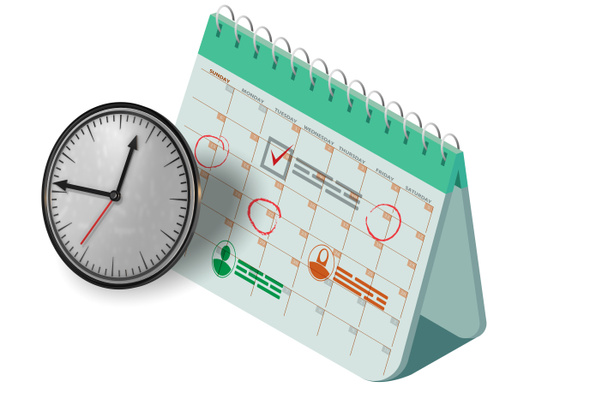Концепция календаря для планирования - 3d рендеринг
 - Фото, изображение