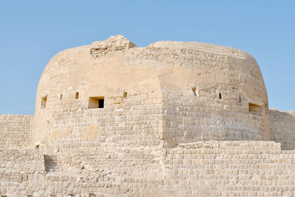Bahrain National Castle at sunny day,  Qal'At Al Bahrain fort - Photo, Image