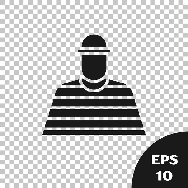 Icona del prigioniero nero isolata su sfondo trasparente. Illustrazione vettoriale
 - Vettoriali, immagini