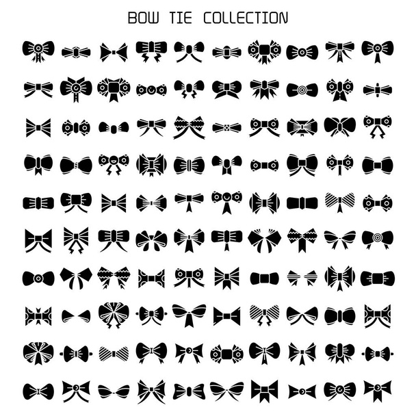 big collection of bow tie icons vector illustration - Vector, Image