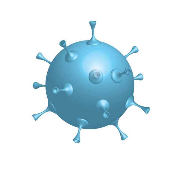 Illustrazione tridimensionale di un virus
 - Foto, immagini