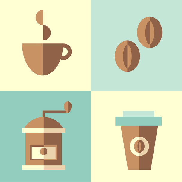 sada ikon kávy - Vektor, obrázek