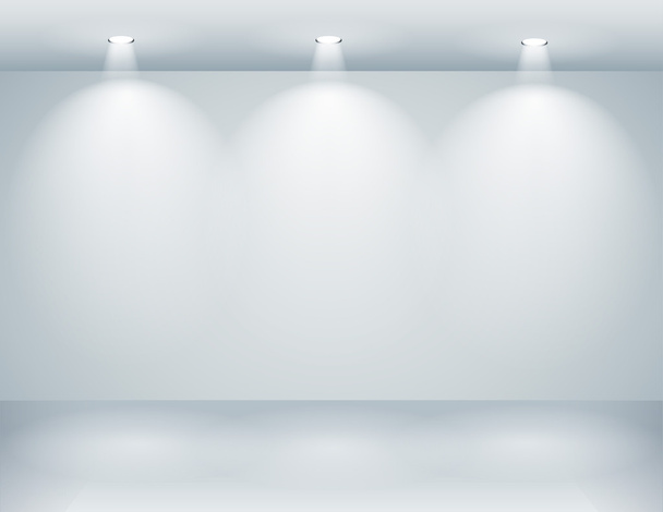 κενό τοίχο και φώτα - Διάνυσμα, εικόνα