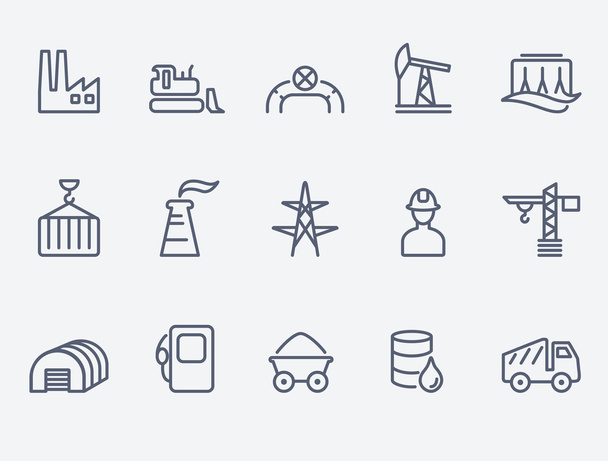 Industry icon set - Vector, Image