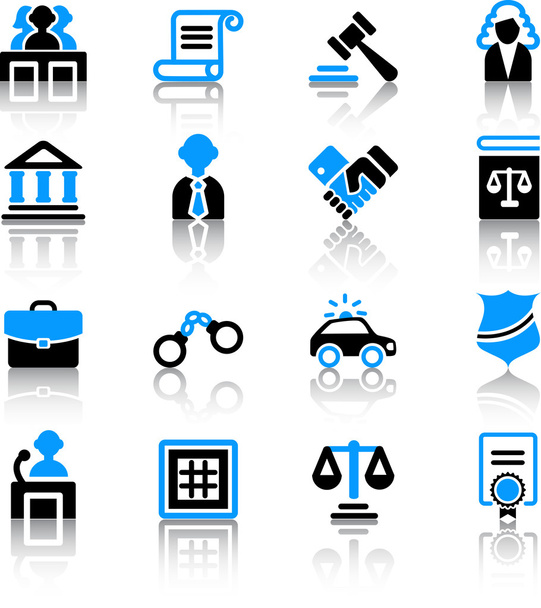 Law icons - Vector, Image