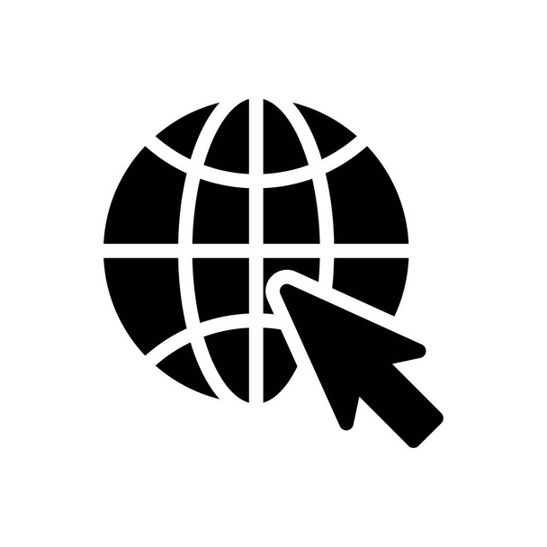 internet vektorový glyf plochá ikona - Vektor, obrázek