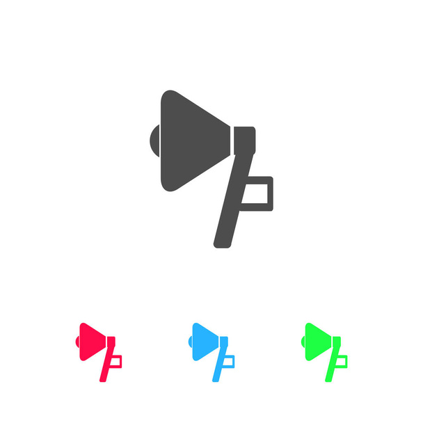 Hangosbeszélő ikon sík. Színes piktogram fehér háttér. Vektor illusztráció szimbólum és bónusz ikonok - Vektor, kép