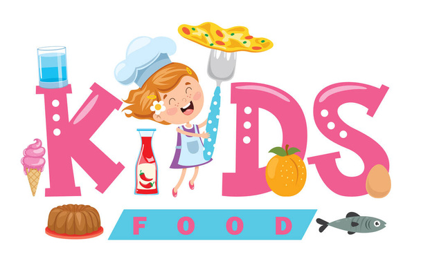 Logo Design gyerekeknek Élelmiszer - Vektor, kép