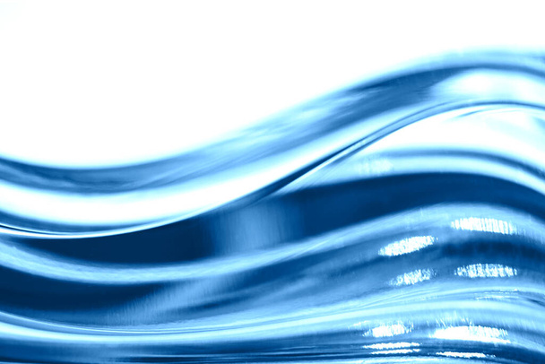 Soyut bulanık, yumuşak odaklı fütüristik koyu mavi cam dalgalı arka plan. 2020 eğilimli renk konsepti - Fotoğraf, Görsel