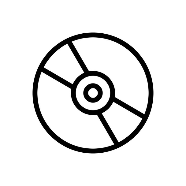DVD vector thin line icon - Вектор,изображение
