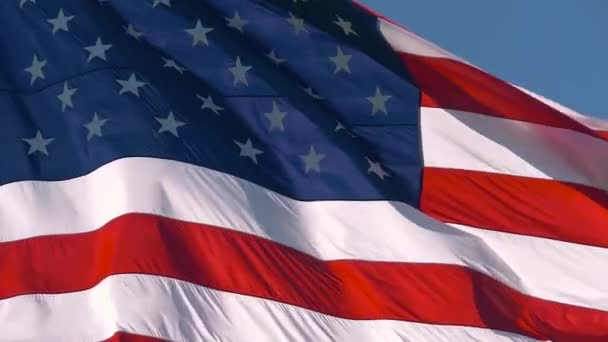Αμερικάνικη Σημαία. Πλήρης πλαίσιο αργή κίνηση - Πλάνα, βίντεο