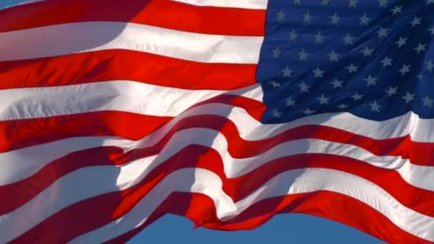 アメリカ国旗波。フルフレームスローモーション - 映像、動画