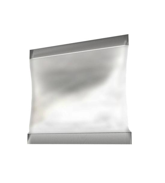 Sac en plastique en forme de soufflet Sac alimentaire Emballage Pochette Mockup pour le projet de conception Illustration 3D Maquette Isoler sur fond blanc
 - Photo, image