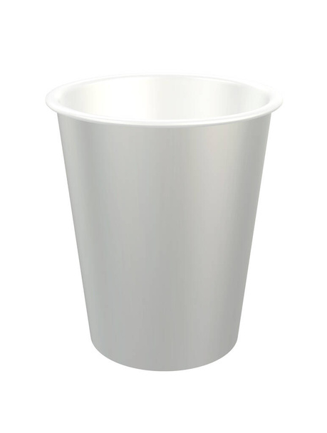 Burla del cartón de la taza de la bebida caliente para el proyecto del diseño Ilustración 3D Mock Up Aislar sobre fondo blanco
 - Foto, imagen