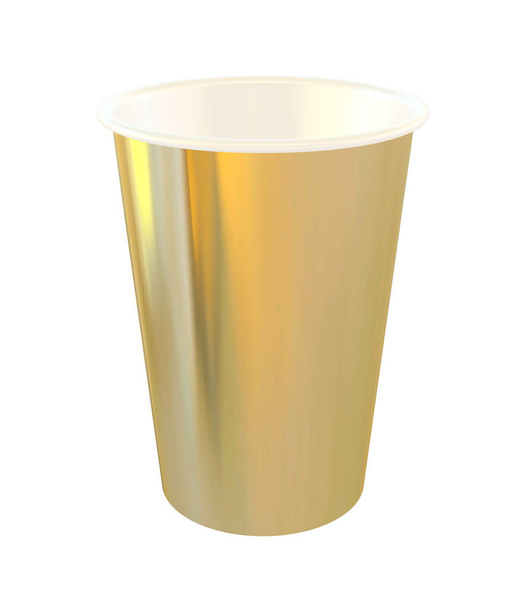 Hot Drink Cup karton Mockup voor Ontwerp Project - Mock Up 3D-illustratie Isoleer op witte achtergrond - Foto, afbeelding
